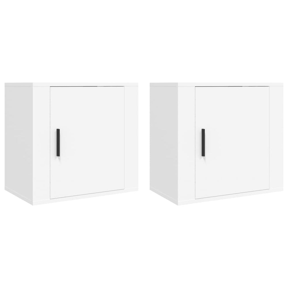 Nachtkastjes 2 st wandgemonteerd 50x30x47 cm wit MeubelReus