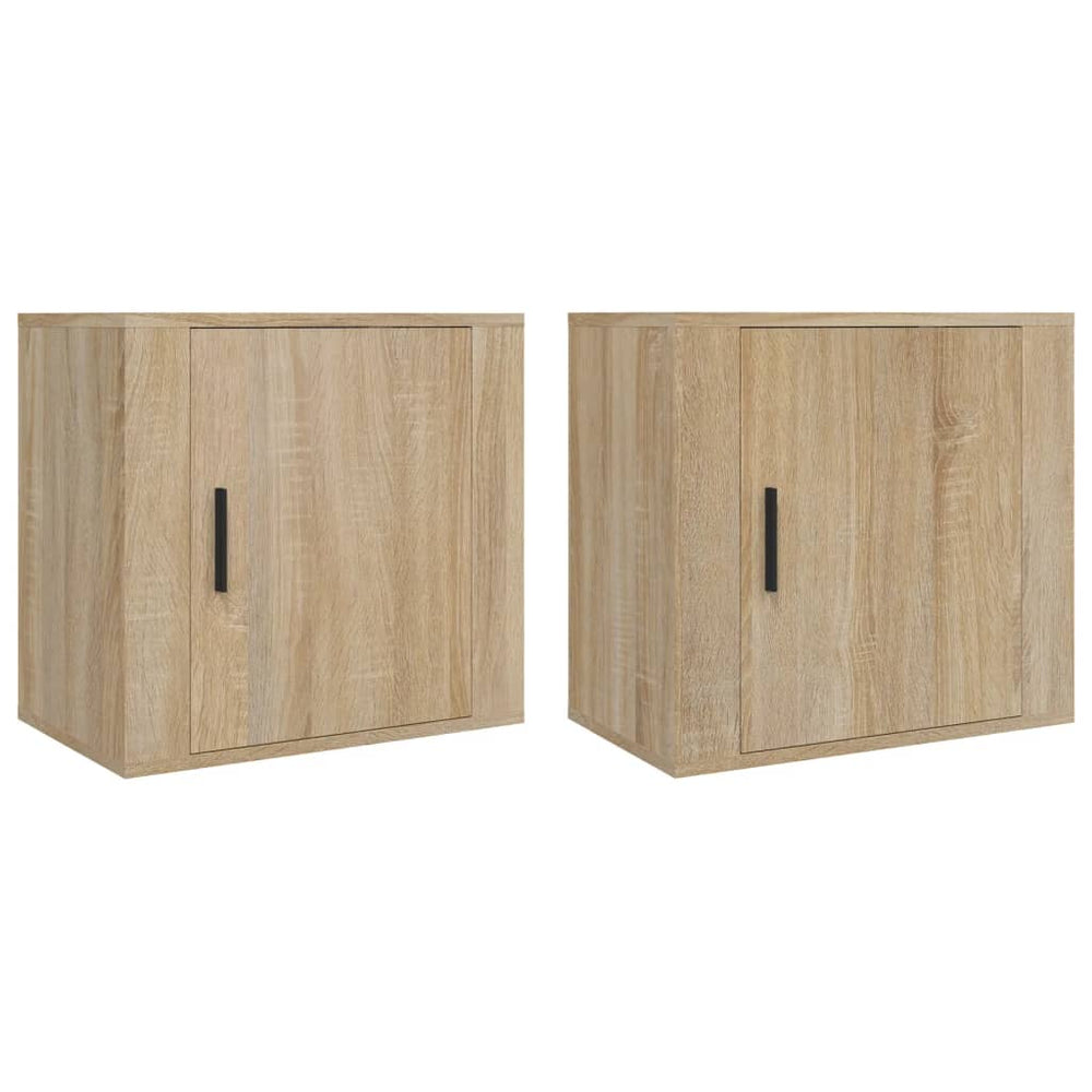 Nachtkastjes 2 st wandgemonteerd 50x30x47 cm sonoma eikenkleur MeubelReus