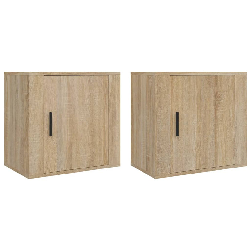 Nachtkastjes 2 st wandgemonteerd 50x30x47 cm sonoma eikenkleur MeubelReus