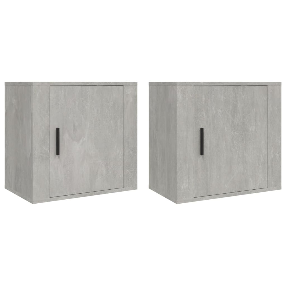 Nachtkastjes 2 st wandgemonteerd 50x30x47 cm betongrijs MeubelReus
