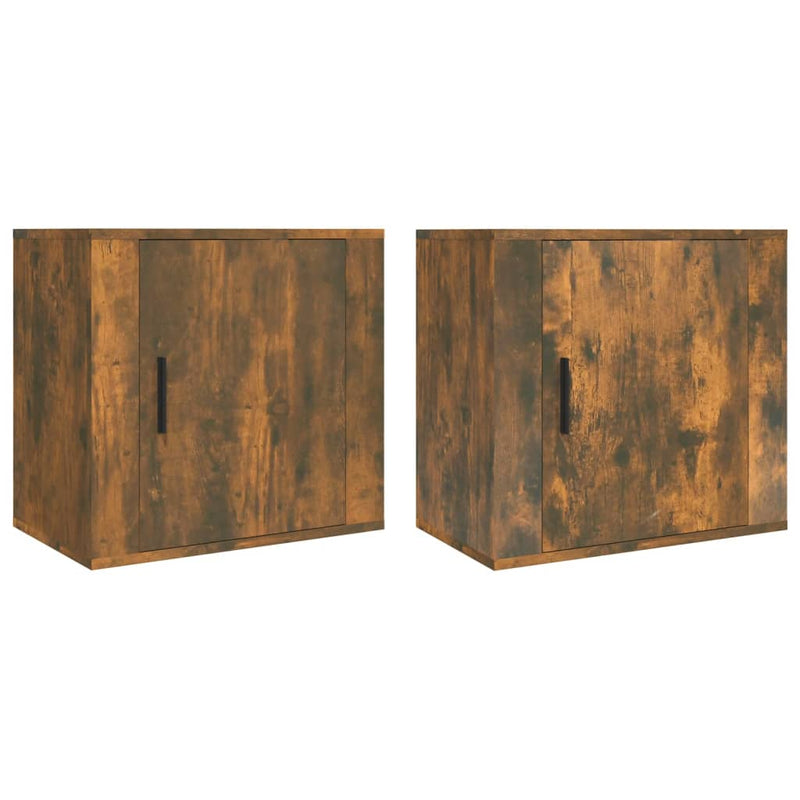 Nachtkastjes 2 st wandgemonteerd 50x30x47 cm gerookt eikenkleur MeubelReus