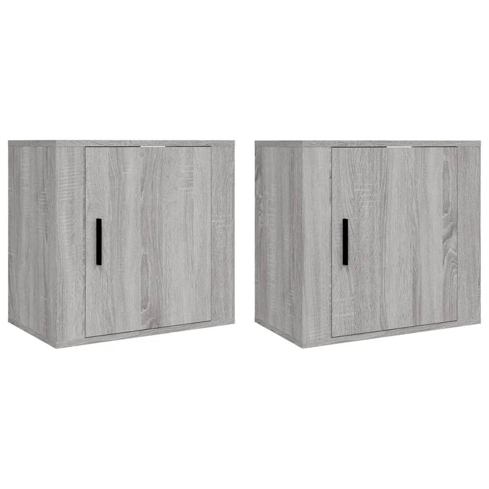 Nachtkastjes 2 st wandgemonteerd 50x30x47 cm grijs sonoma eiken MeubelReus