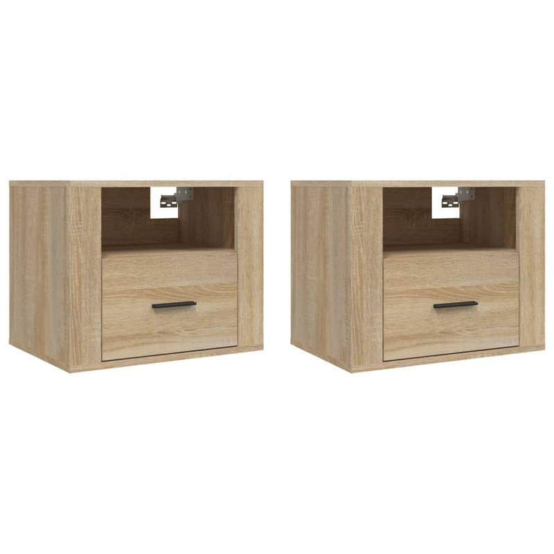 Nachtkastjes 2 st wandgemonteerd 50x36x40 cm sonoma eikenkleur MeubelReus