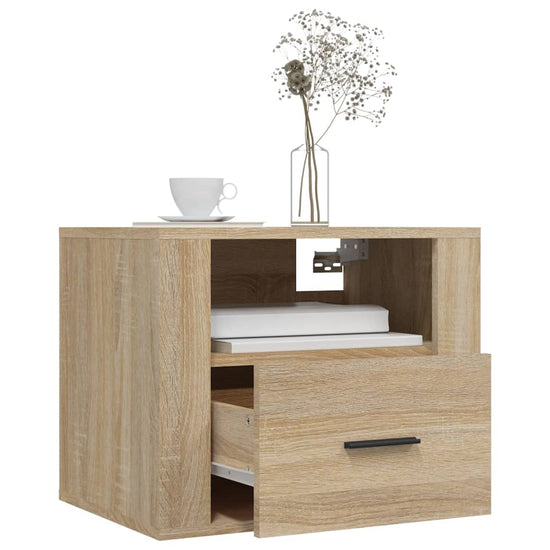Nachtkastjes 2 st wandgemonteerd 50x36x40 cm sonoma eikenkleur MeubelReus