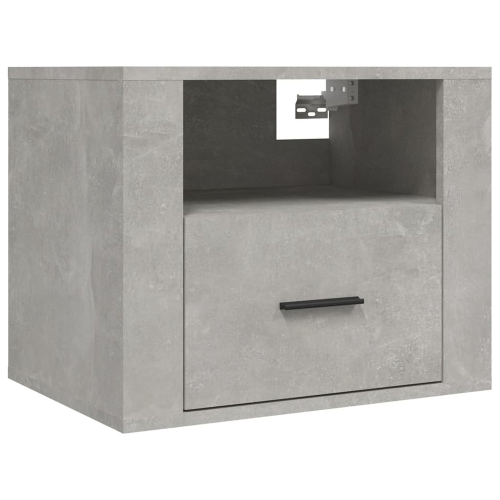 Nachtkastje wandgemonteerd 50x36x40 cm betongrijs MeubelReus