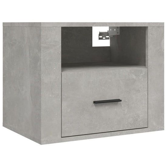 Nachtkastjes 2 st wandgemonteerd 50x36x40 cm betongrijs MeubelReus