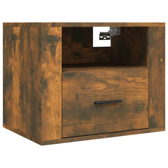 Nachtkastjes 2 st wandgemonteerd 50x36x40 cm gerookt eikenkleur MeubelReus