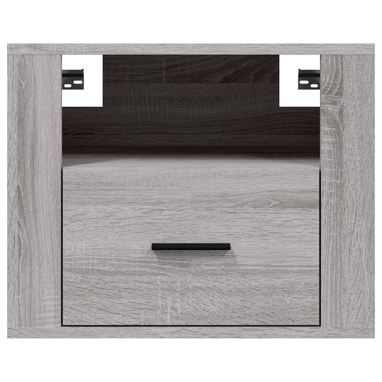 Nachtkastje wandgemonteerd 50x36x40 cm grijs sonoma eikenkleur MeubelReus