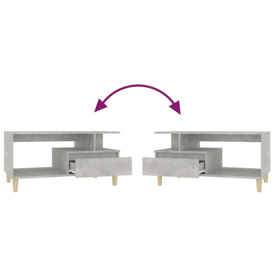 Salontafel 90x49x45 cm bewerkt hout betongrijs MeubelReus