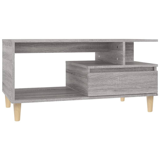 Salontafel 90x49x45 cm bewerkt hout grijs sonoma MeubelReus