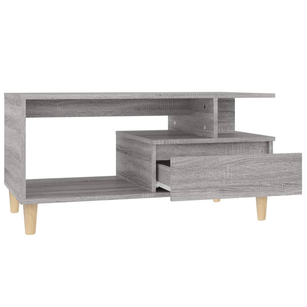 Salontafel 90x49x45 cm bewerkt hout grijs sonoma MeubelReus
