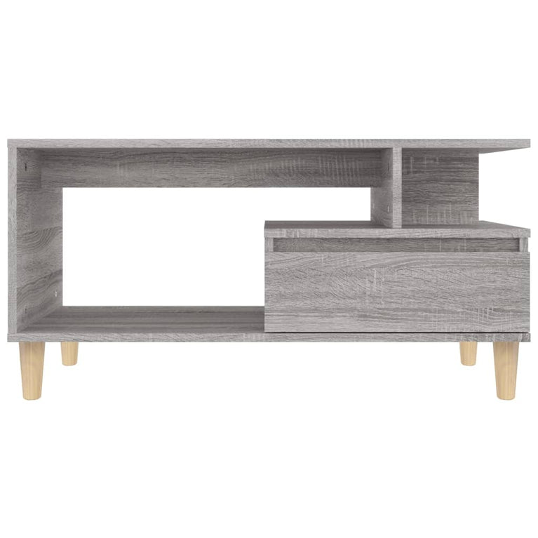 Salontafel 90x49x45 cm bewerkt hout grijs sonoma MeubelReus