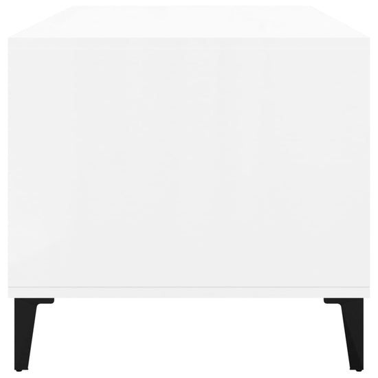 Salontafel 90x49x45 cm bewerkt hout hoogglans wit MeubelReus