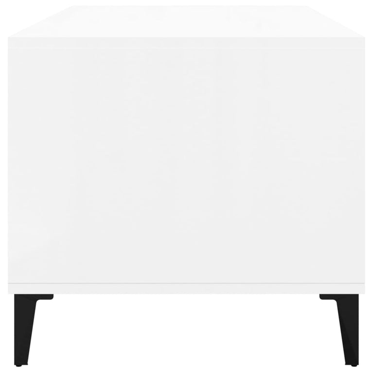 Salontafel 90x49x45 cm bewerkt hout hoogglans wit MeubelReus