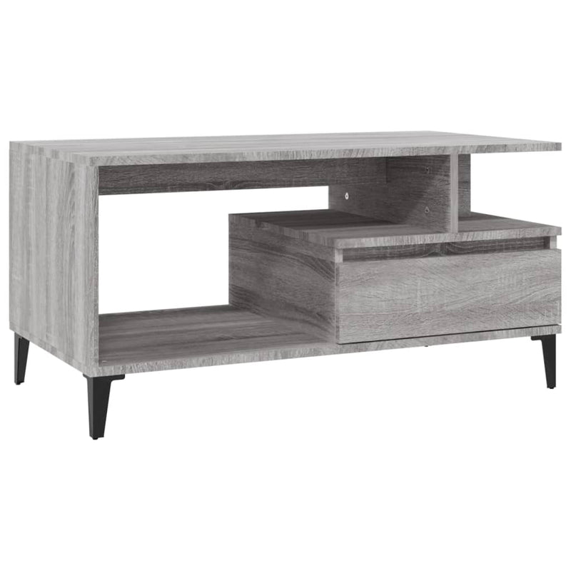Salontafel 90x49x45 cm bewerkt hout grijs sonoma MeubelReus