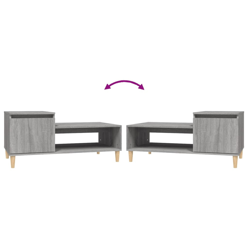 Salontafel 100x50x45 cm bewerkt hout grijs sonoma MeubelReus