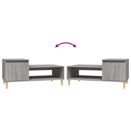 Salontafel 100x50x45 cm bewerkt hout grijs sonoma MeubelReus