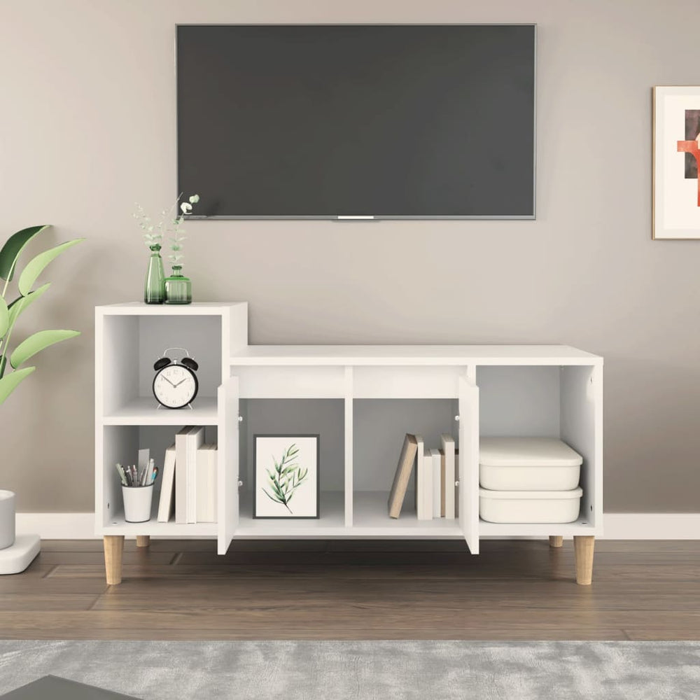 Tv-meubel 100x35x55 cm bewerkt hout wit MeubelReus
