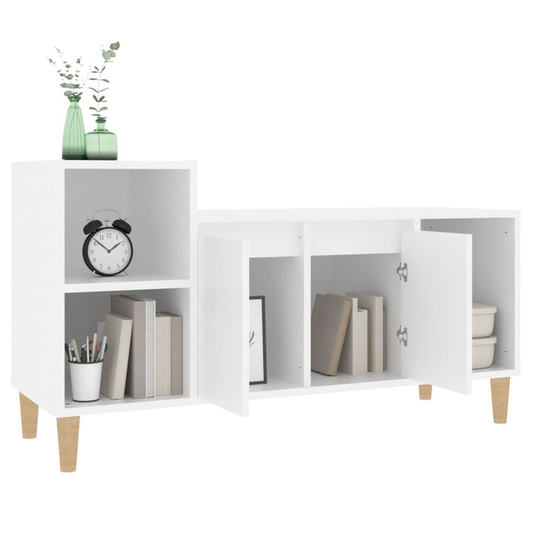 Tv-meubel 100x35x55 cm bewerkt hout wit MeubelReus