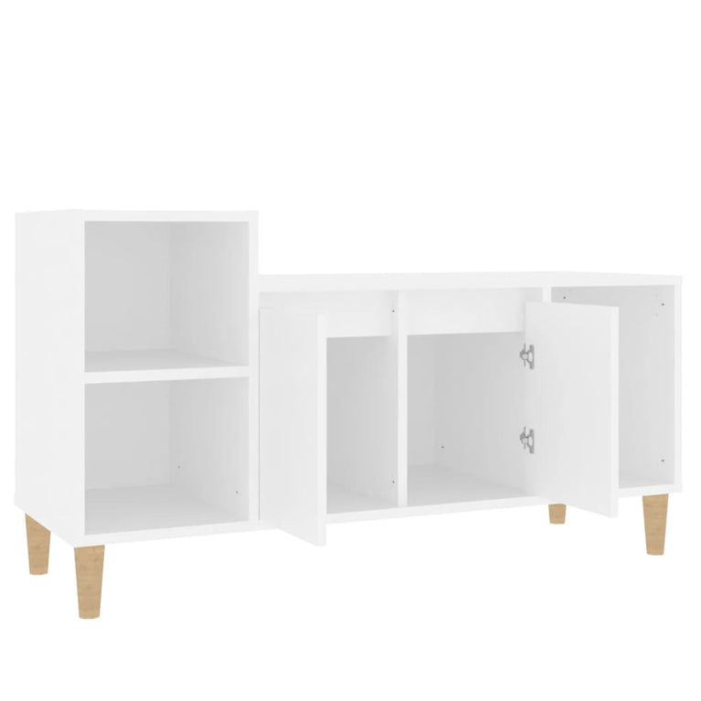 Tv-meubel 100x35x55 cm bewerkt hout wit MeubelReus