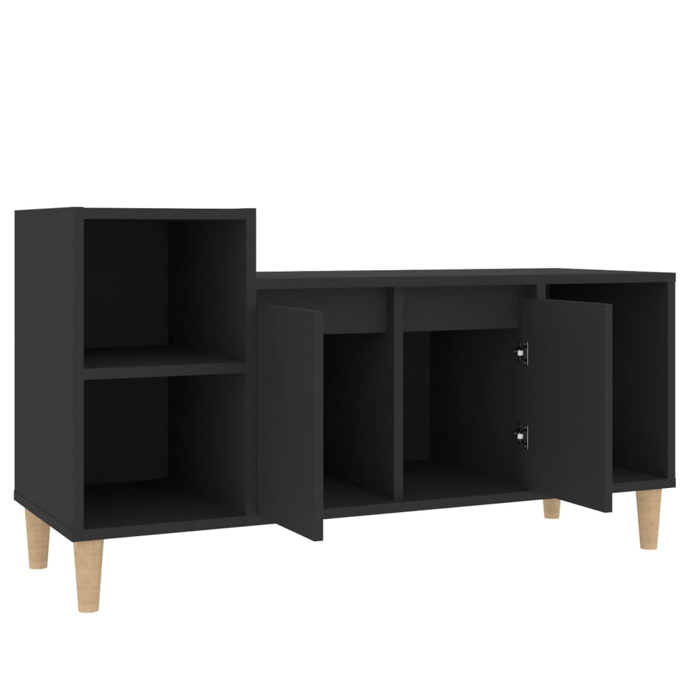 Tv-meubel 100x35x55 cm bewerkt hout zwart MeubelReus