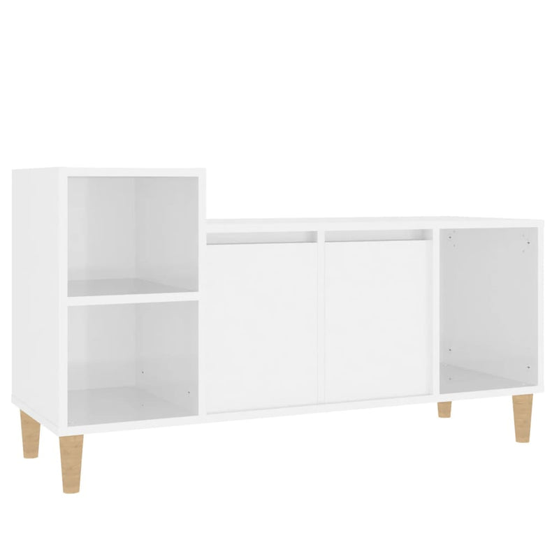 Tv-meubel 100x35x55 cm bewerkt hout hoogglans wit MeubelReus