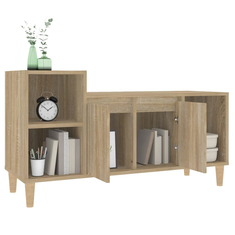 Tv-meubel 100x35x55 cm bewerkt hout sonoma eikenkleurig MeubelReus