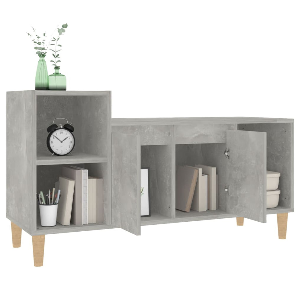 Tv-meubel 100x35x55 cm bewerkt hout betongrijs MeubelReus