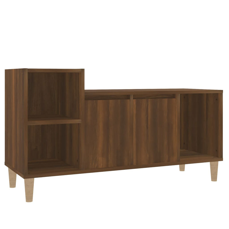 Tv-meubel 100x35x55 cm bewerkt hout bruin eikenkleur MeubelReus
