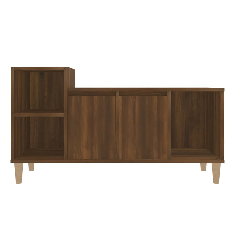 Tv-meubel 100x35x55 cm bewerkt hout bruin eikenkleur MeubelReus