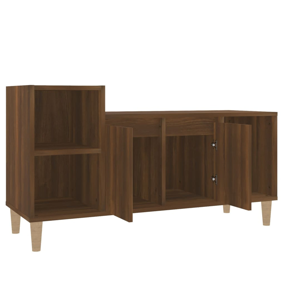 Tv-meubel 100x35x55 cm bewerkt hout bruin eikenkleur MeubelReus