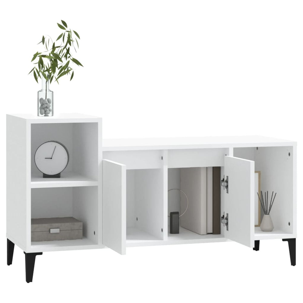 Tv-meubel 100x35x55 cm bewerkt hout wit MeubelReus