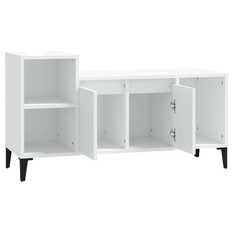 Tv-meubel 100x35x55 cm bewerkt hout wit MeubelReus