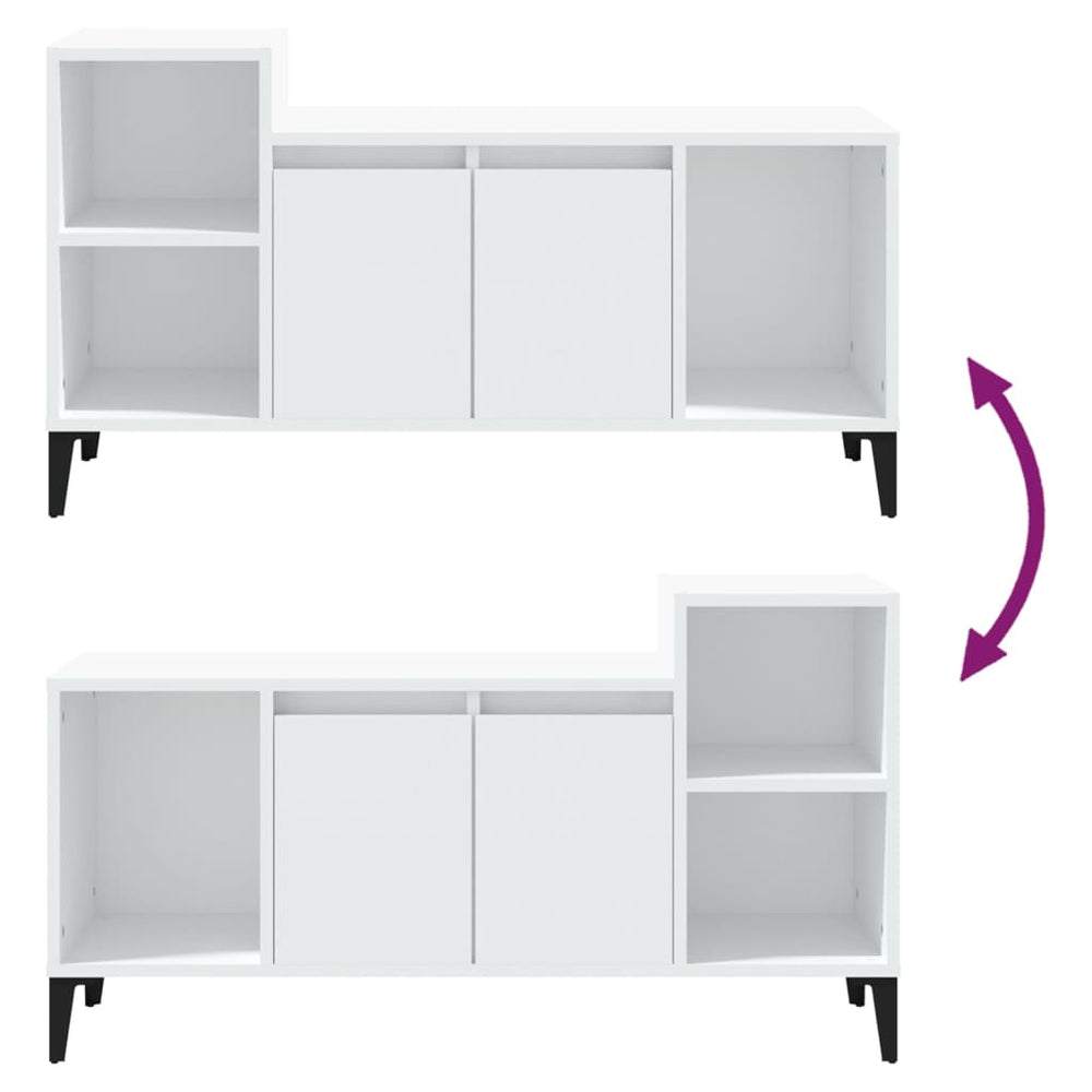 Tv-meubel 100x35x55 cm bewerkt hout wit MeubelReus