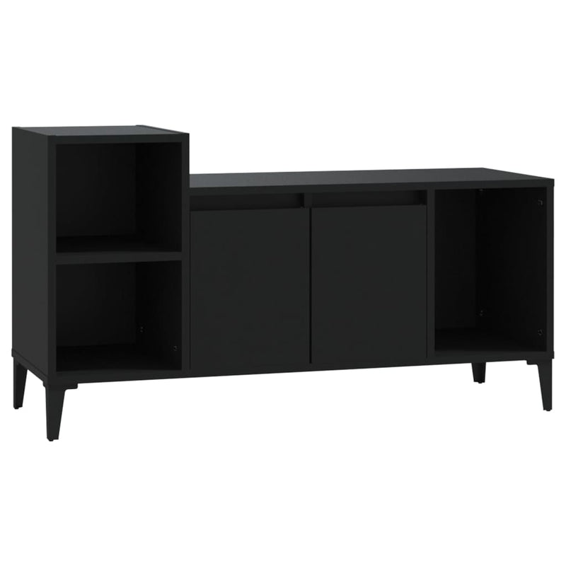 Tv-meubel 100x35x55 cm bewerkt hout zwart MeubelReus