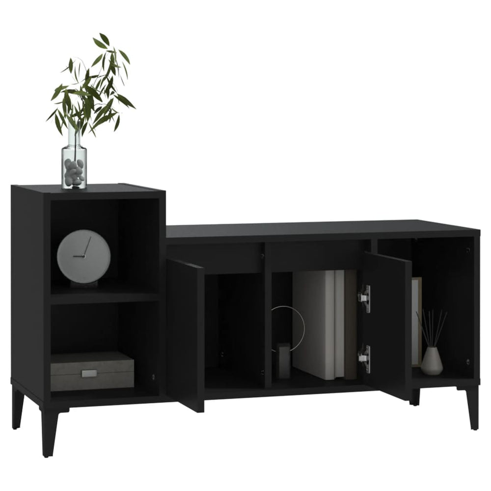 Tv-meubel 100x35x55 cm bewerkt hout zwart MeubelReus