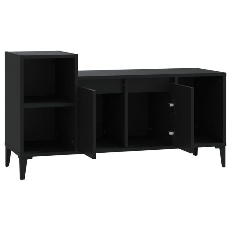 Tv-meubel 100x35x55 cm bewerkt hout zwart MeubelReus