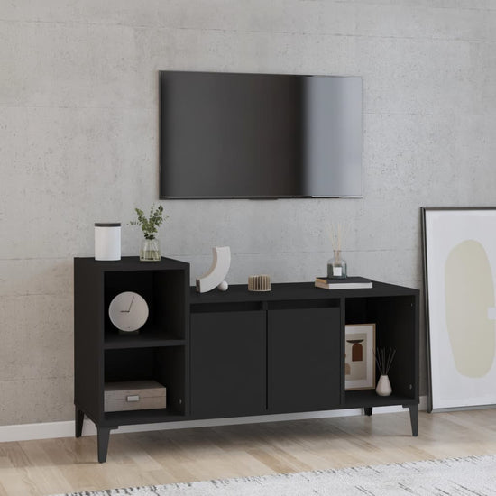 Tv-meubel 100x35x55 cm bewerkt hout zwart MeubelReus