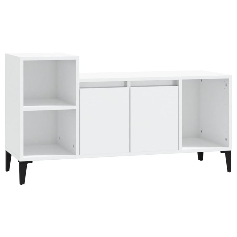 Tv-meubel 100x35x55 cm bewerkt hout hoogglans wit MeubelReus