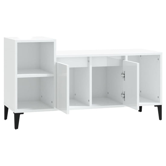 Tv-meubel 100x35x55 cm bewerkt hout hoogglans wit MeubelReus