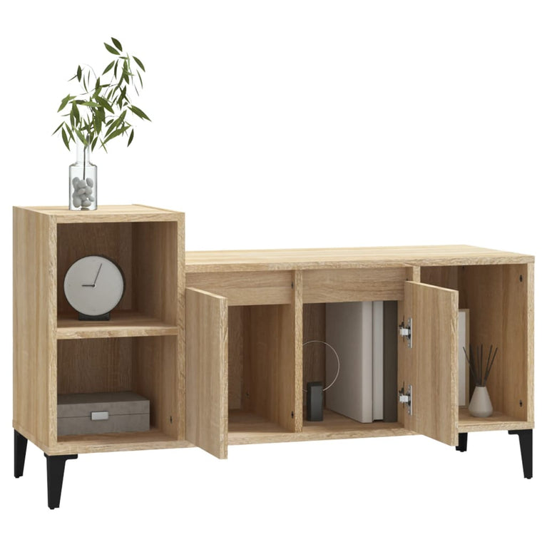 Tv-meubel 100x35x55 cm bewerkt hout sonoma eikenkleurig MeubelReus