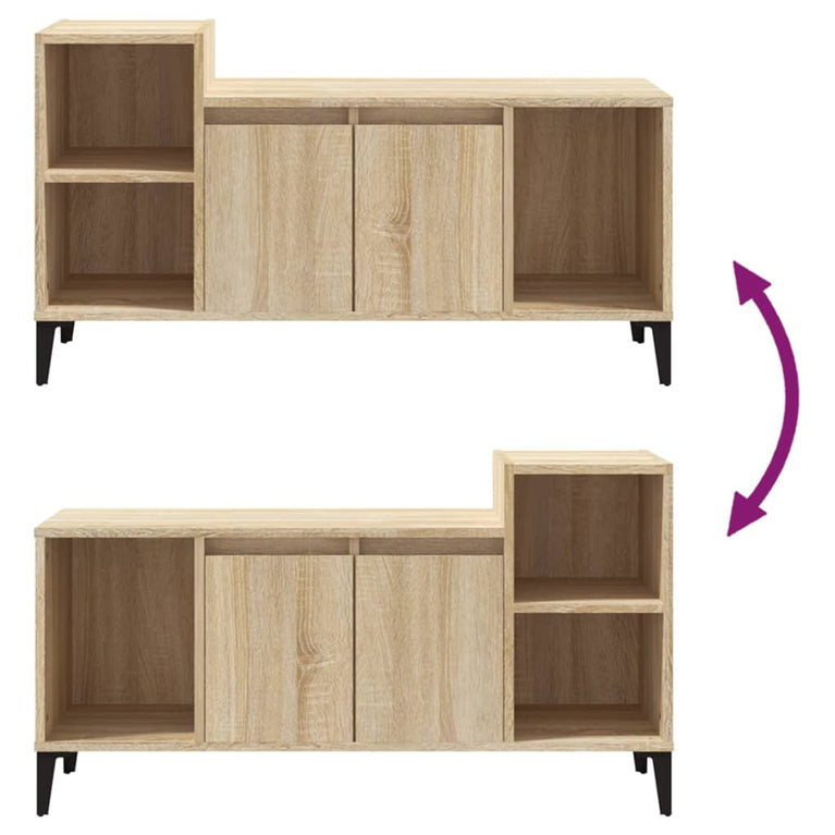Tv-meubel 100x35x55 cm bewerkt hout sonoma eikenkleurig MeubelReus