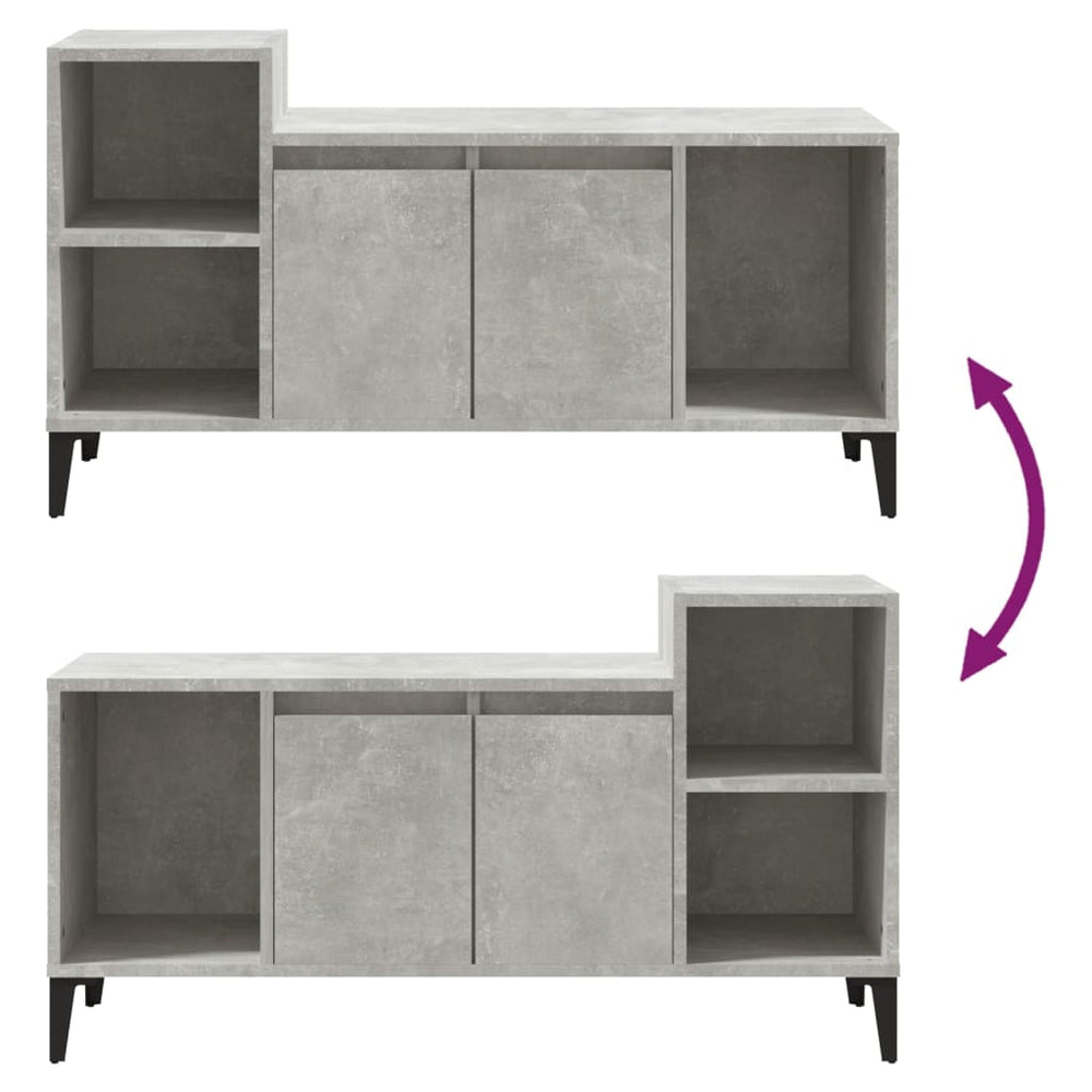 Tv-meubel 100x35x55 cm bewerkt hout betongrijs MeubelReus
