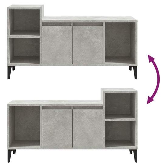 Tv-meubel 100x35x55 cm bewerkt hout betongrijs MeubelReus