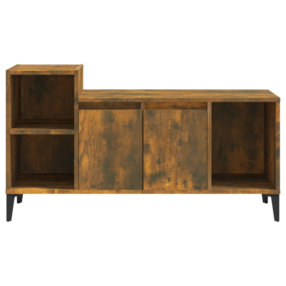 Tv-meubel 100x35x55 cm bewerkt hout gerookt eikenkleurig MeubelReus