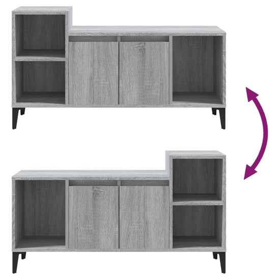 Tv-meubel 100x35x55 cm bewerkt hout grijs sonoma eikenkleurig MeubelReus