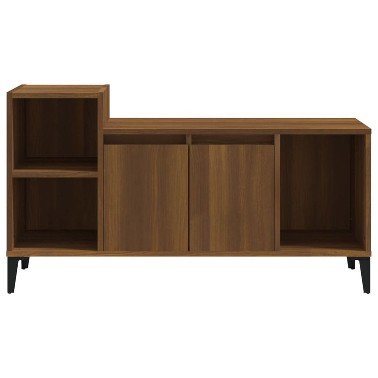Tv-meubel 100x35x55 cm bewerkt hout bruin eikenkleur MeubelReus