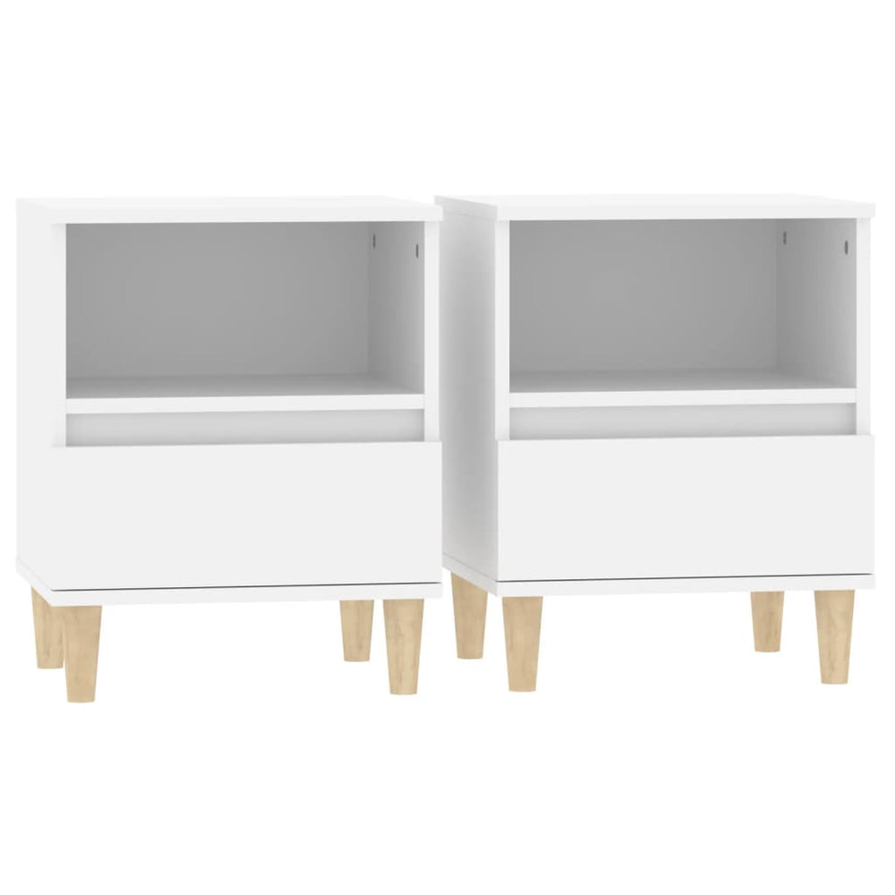 Nachtkastjes 2 st 40x35x50 cm wit MeubelReus