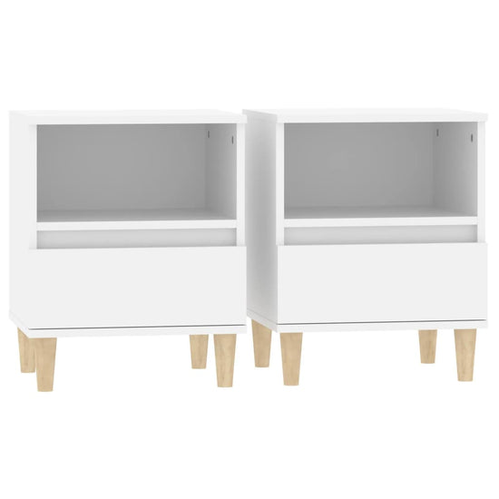 Nachtkastjes 2 st 40x35x50 cm wit MeubelReus