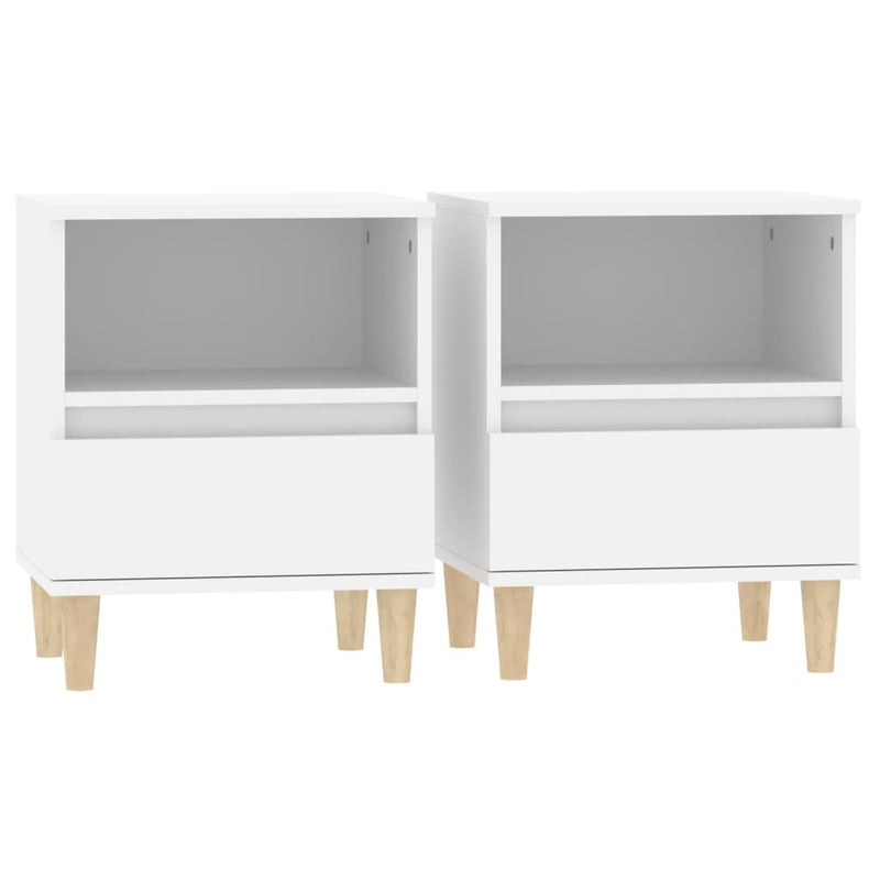Nachtkastjes 2 st 40x35x50 cm wit MeubelReus